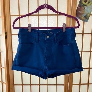 Old Navy 8 Royal Blue Midrise Wow Jean Shorts